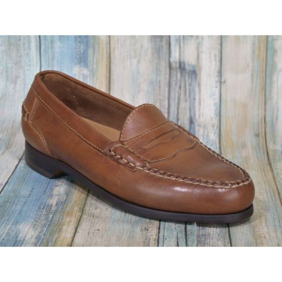 Johnston & Murphy Baldwin Men\'s Size 9.5 (W) Brown Leather Penny Loafers NICE main image 7